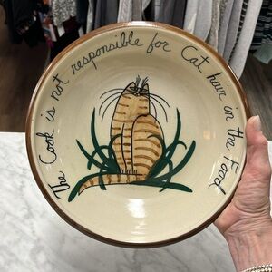 Moonfire Pottery | "The Cook is Not Responsible for Cat Hair in The Food" Bowl